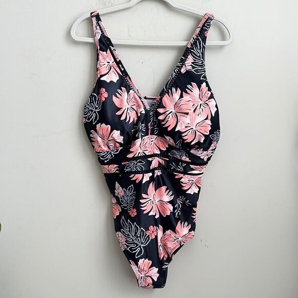 DACI Floral One Piece Bathing Suit 20W - Picture 1 of 11
